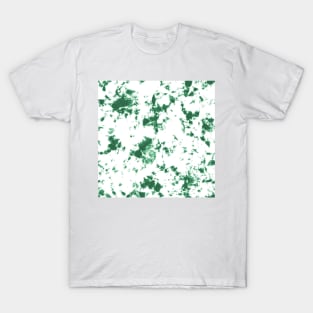 Emerald green and white marble - Tie-Dye Shibori Texture T-Shirt